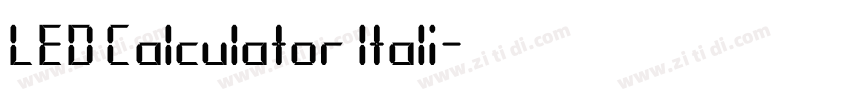 LED Calculator Itali字体转换